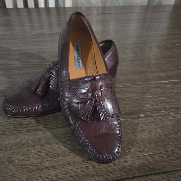 Johnston & Murphy Brown Leather Tassel Moc Toe Loafers main image 6
